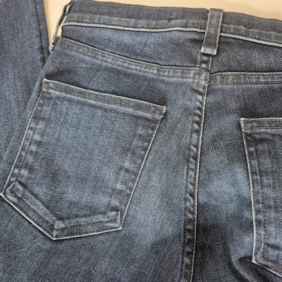 Veronica Beard Carolyn 10" Baby Boot Jeans Navy/Red Leg Stripe Released Hem - 25 - Picture 10 of 15